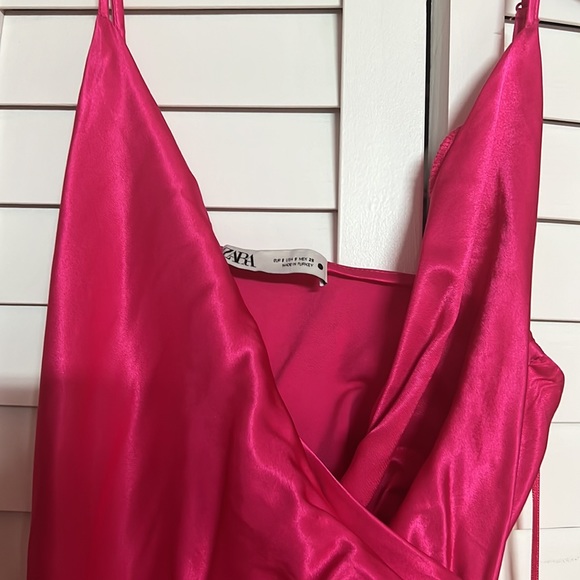 Zara Dresses Hot Pink Zara Maxi Dress Poshmark